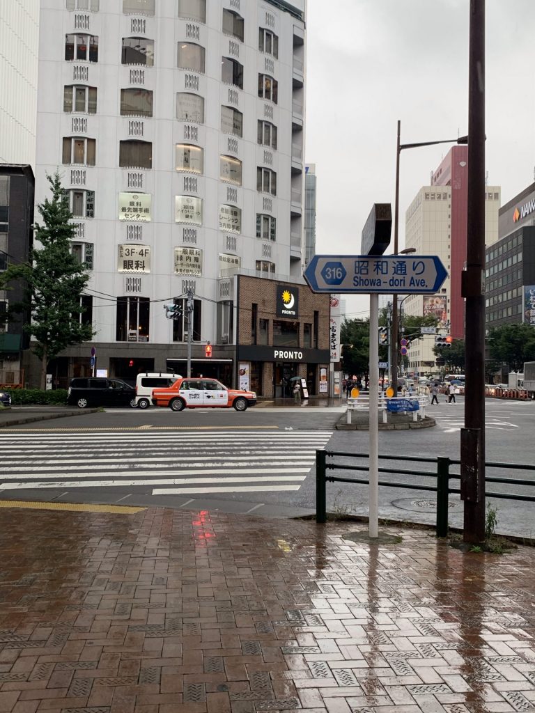 銀座３ｒｄ②昭和通りの信号を渡り左折して、信号を渡ります